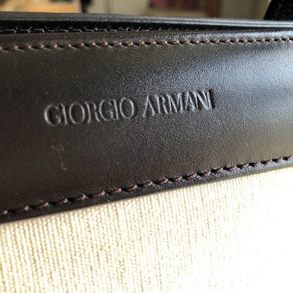 GIORGIO ARMANI white linen bag - Picture 9 of 15